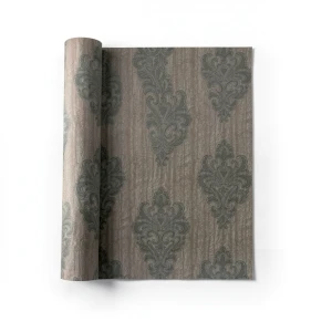ورق حائط ايطالي تصميم كلاسيك 10 م×1.06م بيج غامق، موديل 44401
