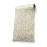 Italian Wallpaper Beige Color Classic Design, Size 10mx0.70m, Model RC18040