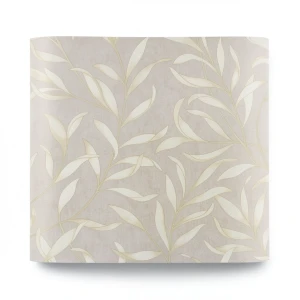 Leaf Patterned Wallpaper 10 m x 0.53 m Beige, Model 221322
