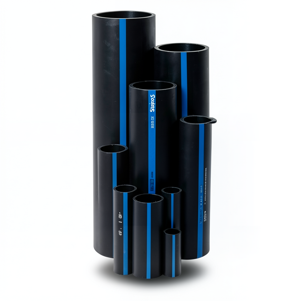 Sappco HDPE Pipe PE 100 Size OD 160 mm Thickness 6.2 mm Black | SAPPCO