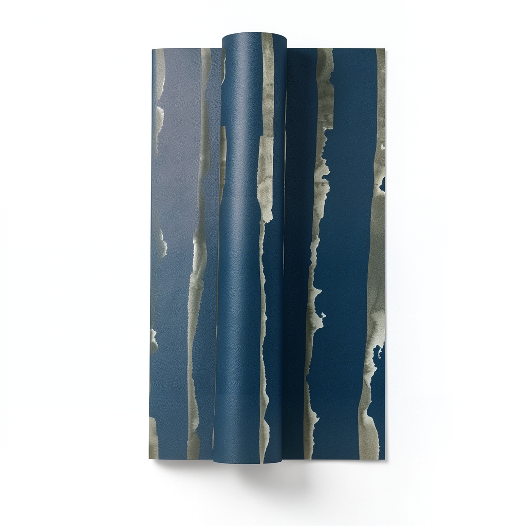 Modern Wall Covering Dark Blue 10m x 0.53m, Model 73227