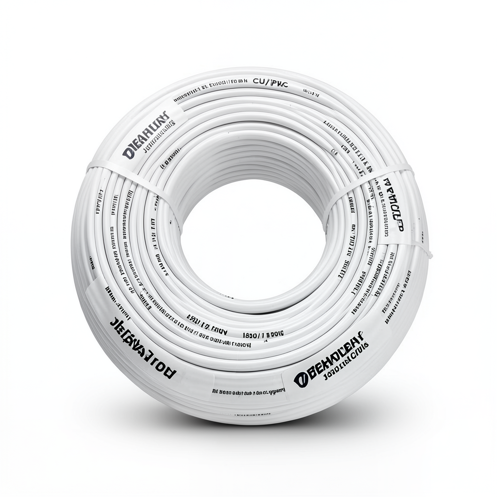 Stranded Electric Wire CU/PVC 185mm, 450/750V, White Color | Jeddah Cables Company