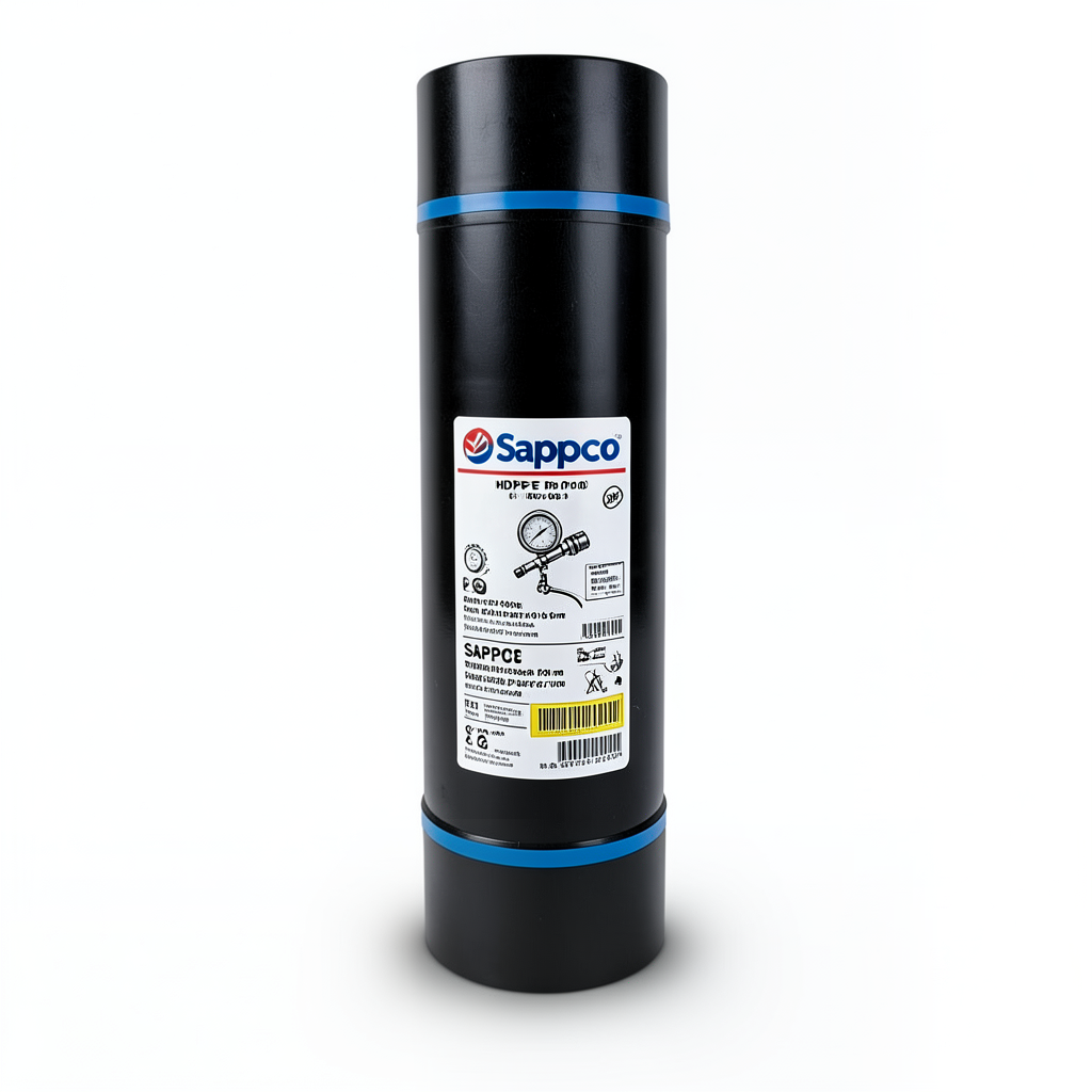 Sappco HDPE Pipe PE 100 Size (OD) 160 mm Thickness 7.7 mm Black | SAPPCO