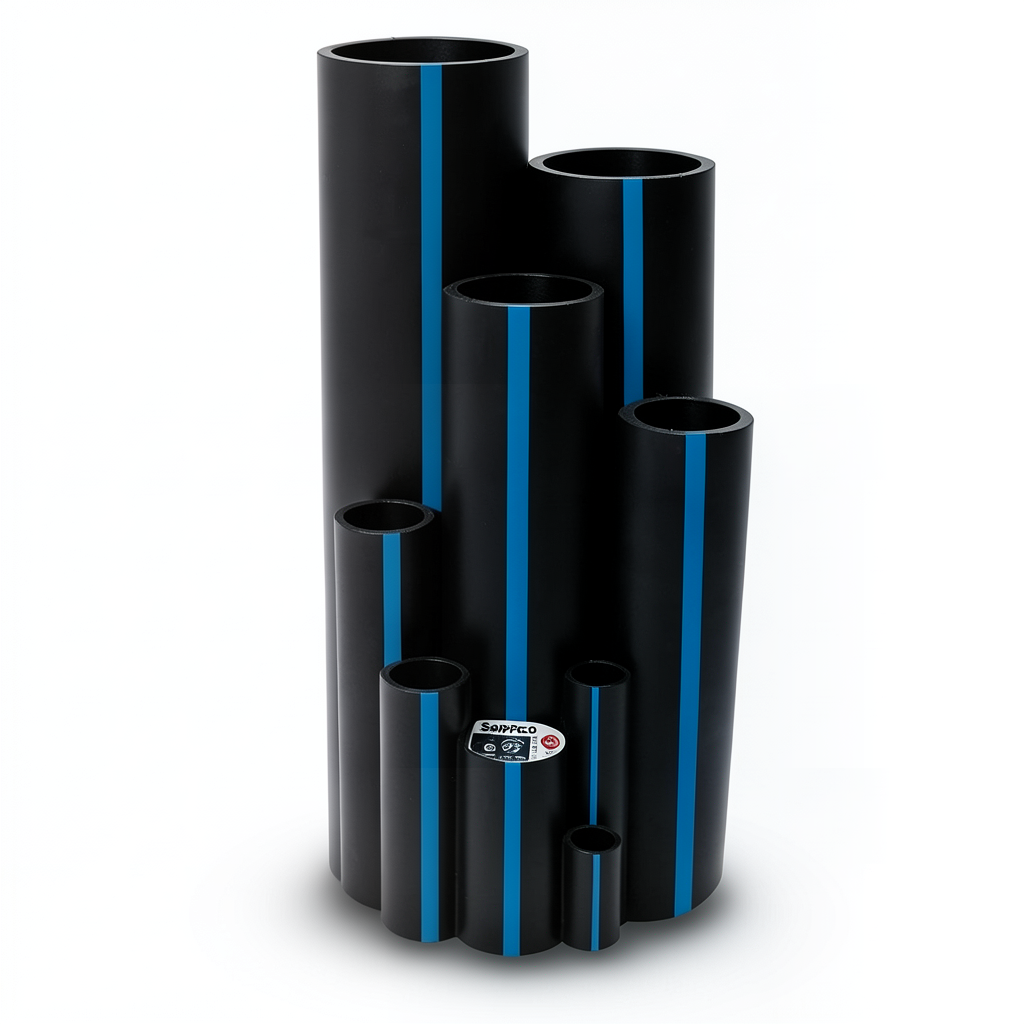Sappco HDPE Pipe PE 100 Size 500 mm Thickness 23.9 mm Black | SAPPCO