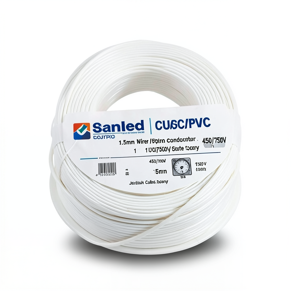 Stranded Wire CU/PVC 1.5mm Conductor, 450/750V, White Color | Jeddah Cables Company