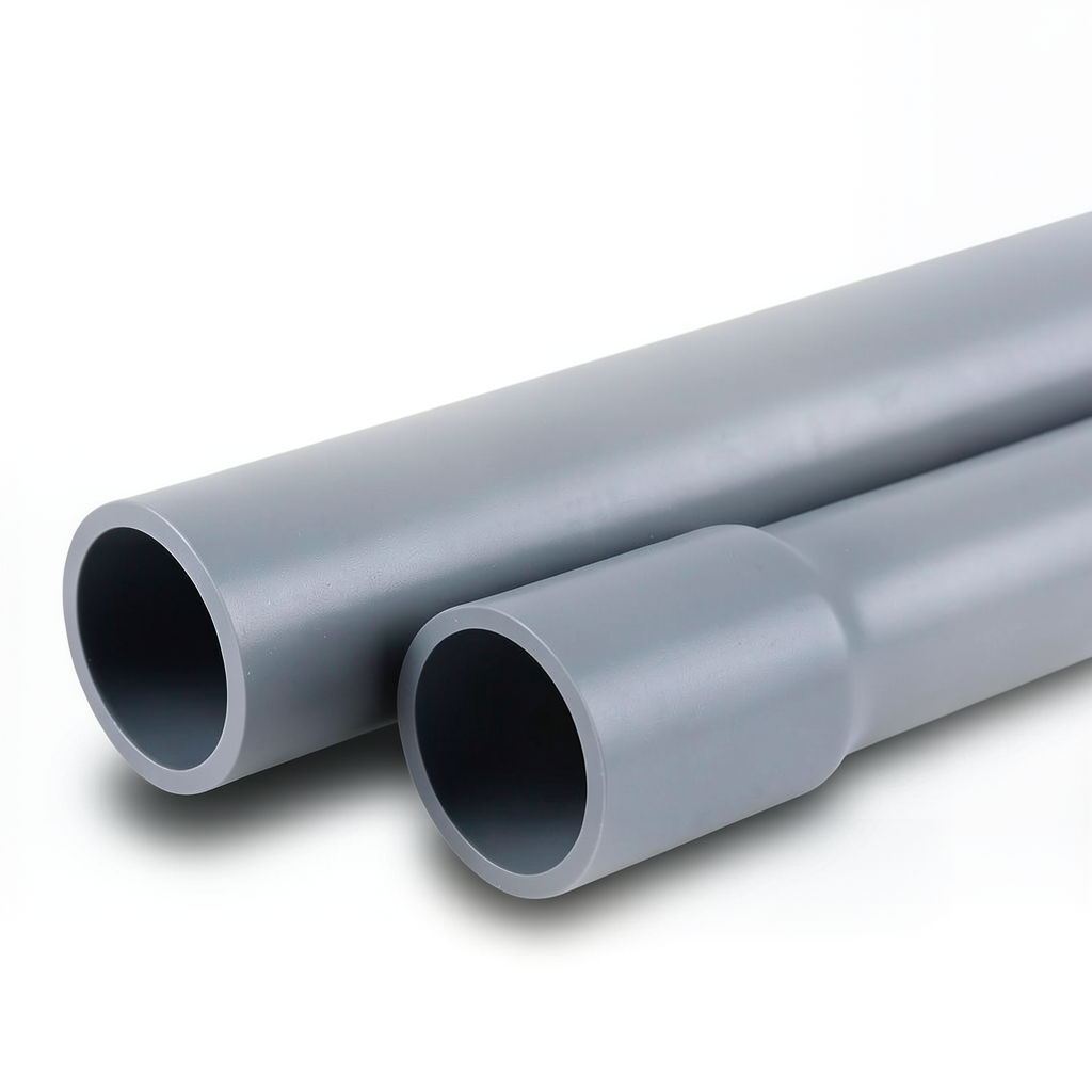 مواسير UPVC EPC 80 مقاس 3 إنش سمك 7.62 مم لون رمادي
