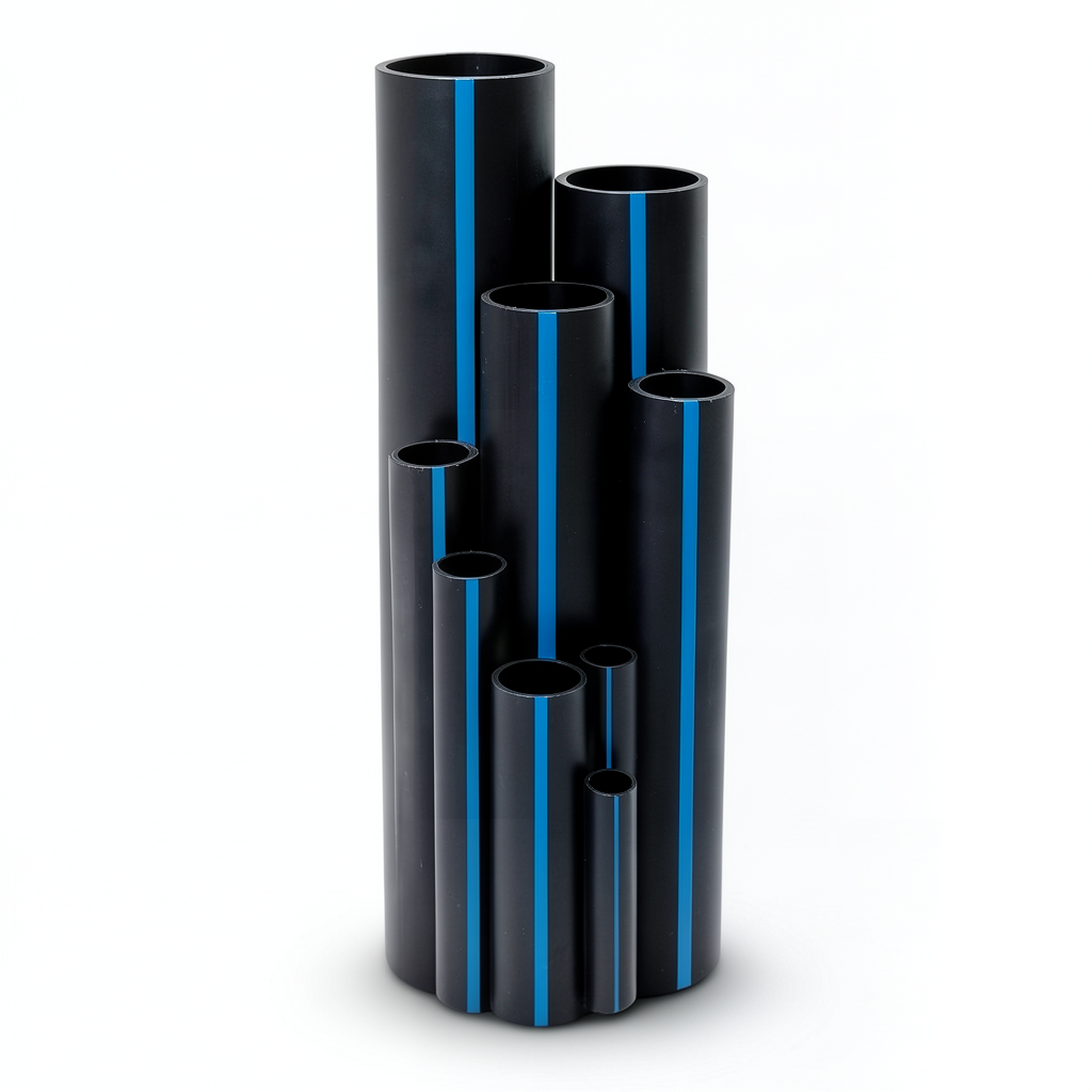 مواسير HDPE Sappco PE 100 قطر خارجي 200 مم سمك 7.7 مم لون أسود | سابكو
