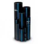 Sappco HDPE Pipe PE 100 Size (OD) 250 mm Thickness 9.6 mm Black | SAPPCO