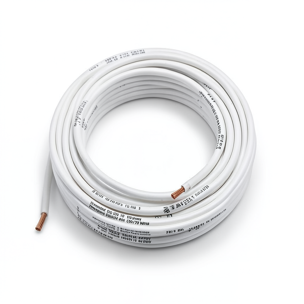 Stranded Wire CU/PVC 10 sq mm, 450/750 Volts, White Color | Jeddah Cables Company