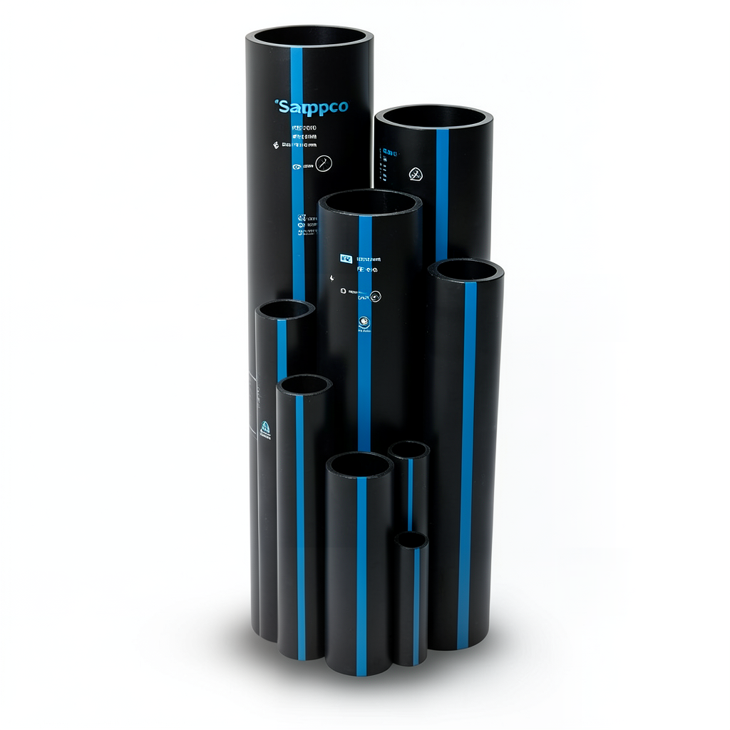 Sappco HDPE Pipe PE 100 Size OD 630 mm Thickness 24.1 mm Black | SAPPCO