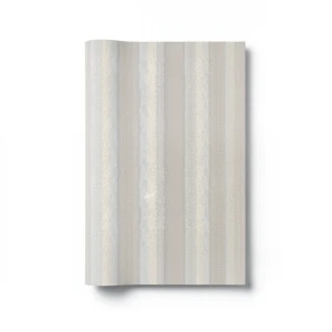 Italian Wallpaper Pale Beige Color Striped Design, Size 10mx0.70m