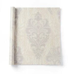 Italian Wallpaper Classic Design 10m x 1.06m Pale Beige, Model 44408