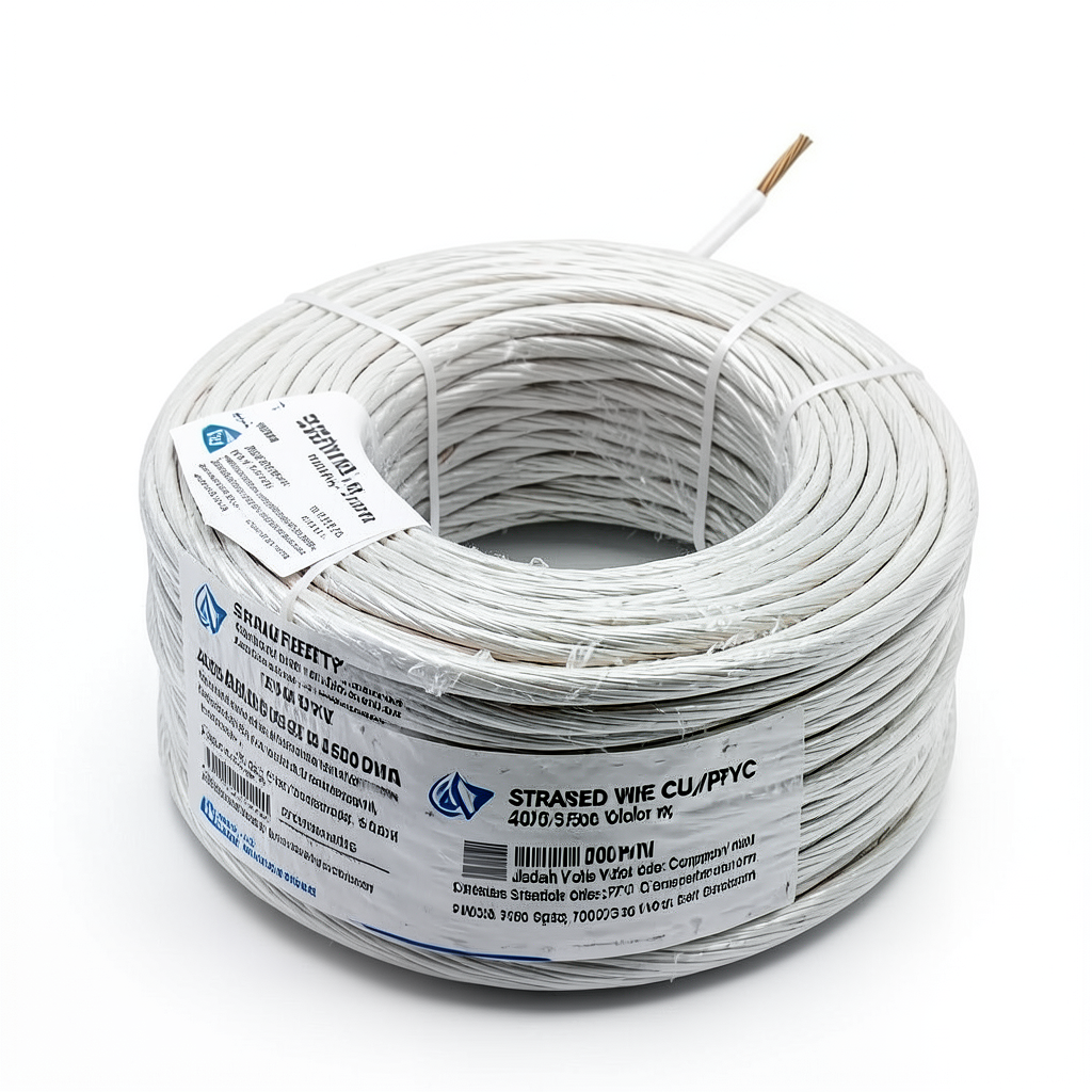 Stranded Wire CU/PVC 400 sq mm Conductor, 450/750 Volts, White Color | Jeddah Cables Company