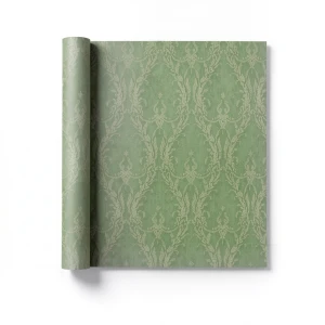 Classic Wall Covering Green Color, 10m x 1.06m, Model 44417