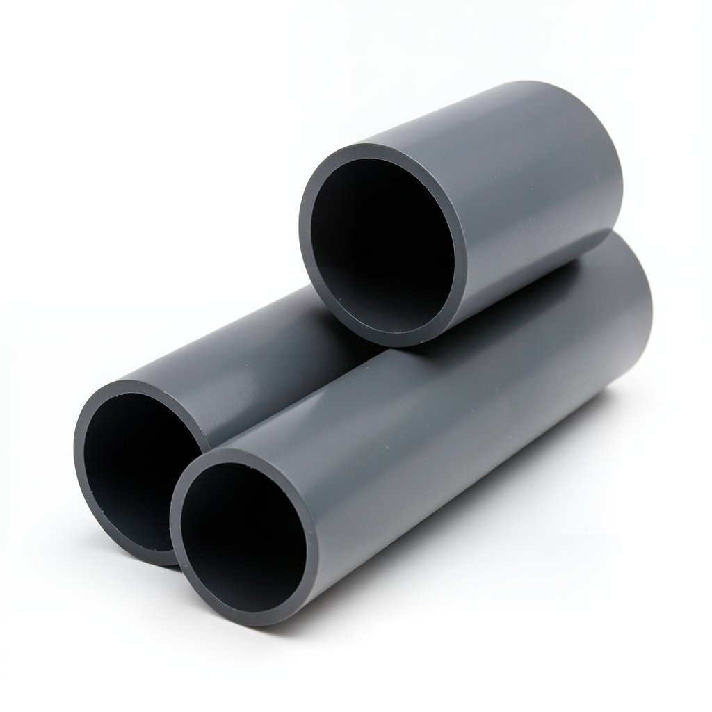 UPVC Plastic Pipe Class 7 Size 3/8 inch Thickness 3.8 mm Dark Gray
