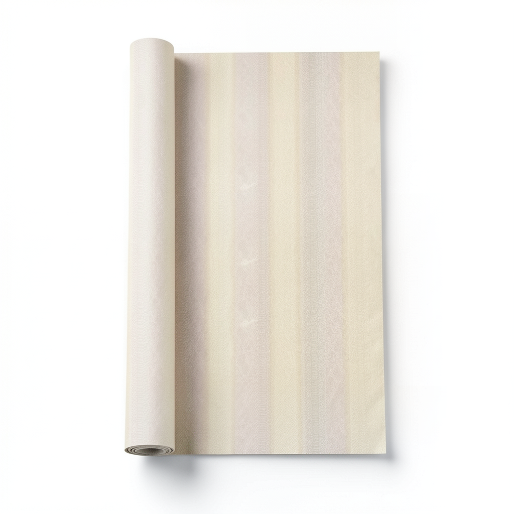 Italian Wallpaper Striped Design Beige Color, Size 10mx0.70m, Model RC18097