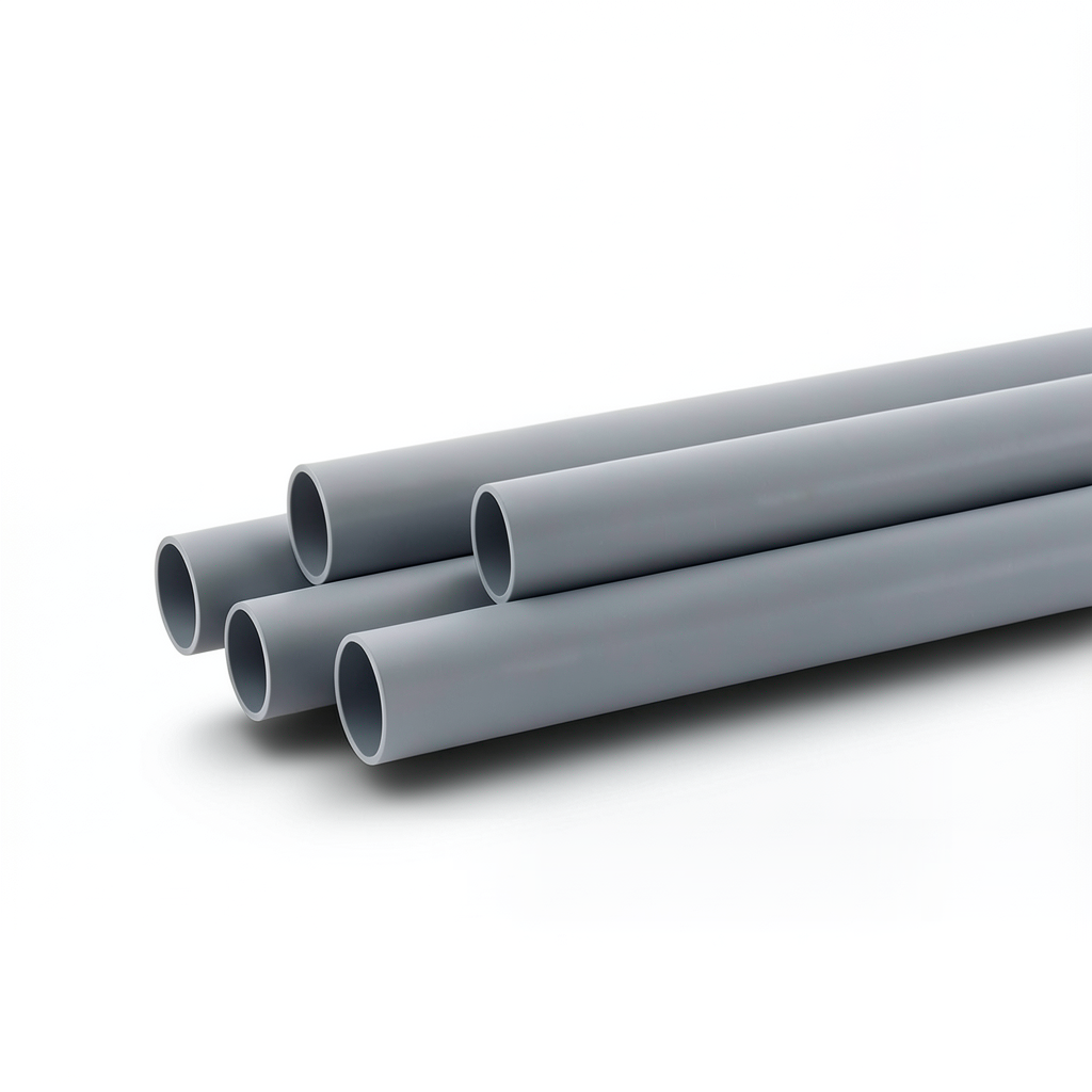 UPVC Plastic Pipe Electrical EPT Size 1/2 inch Thickness 2.03 mm Gray Color