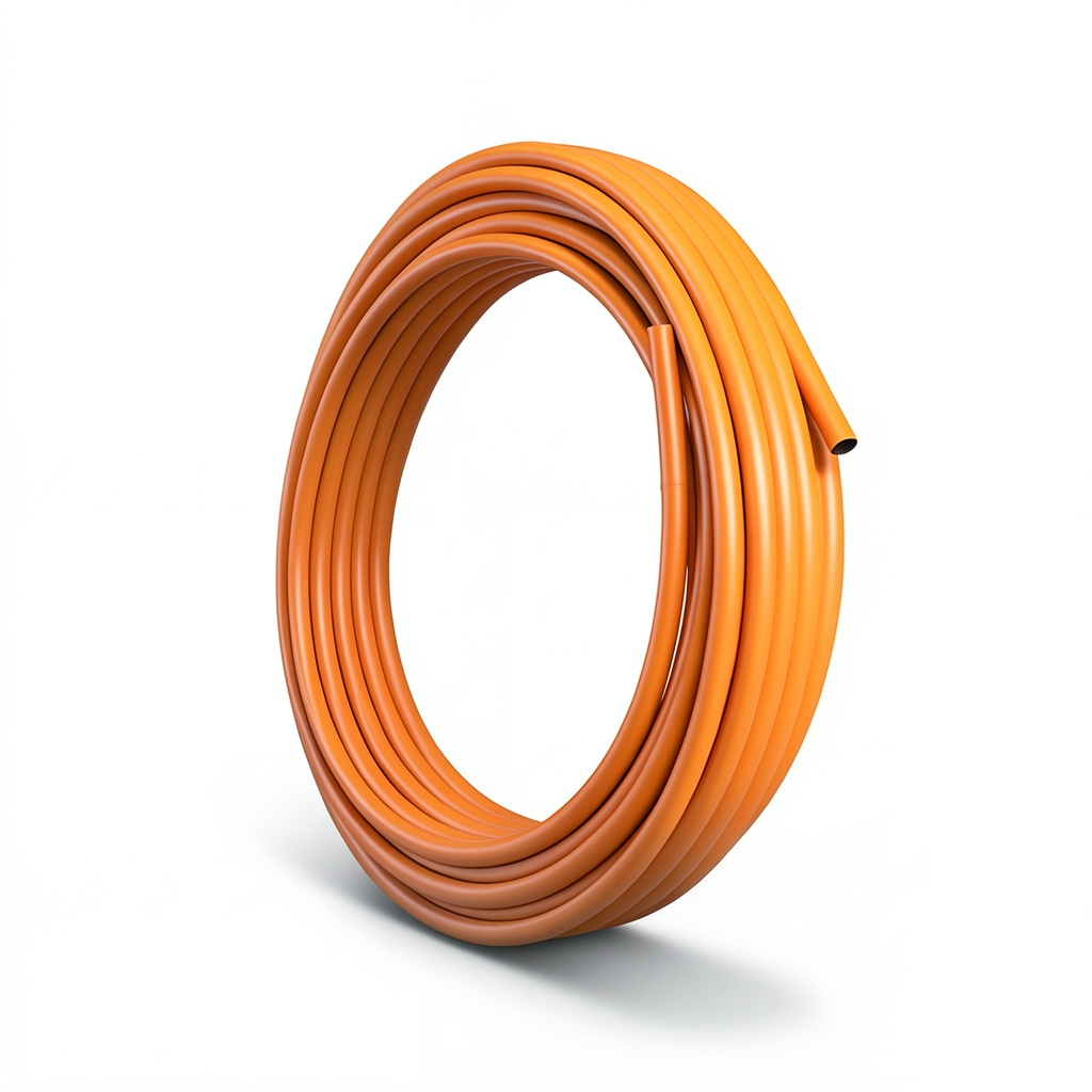 Almona HDPE Plastic Coil Pipe PN 10 Bar PE 100 Outer Diameter 25 mm Thickness 3 mm Orange