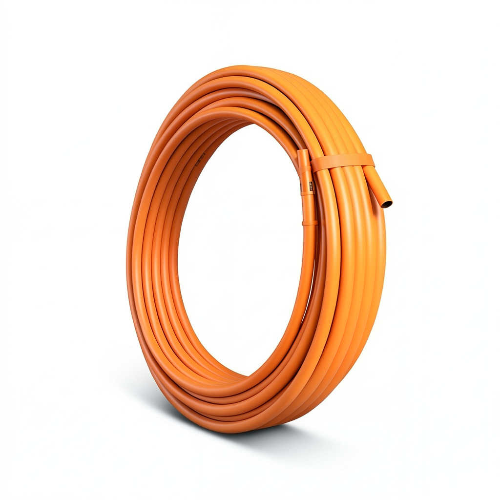 HDPE Coil Pipe Nominal Pressure 6 Bar PE 100, 16 mm OD, 2.3 mm Thickness, Orange