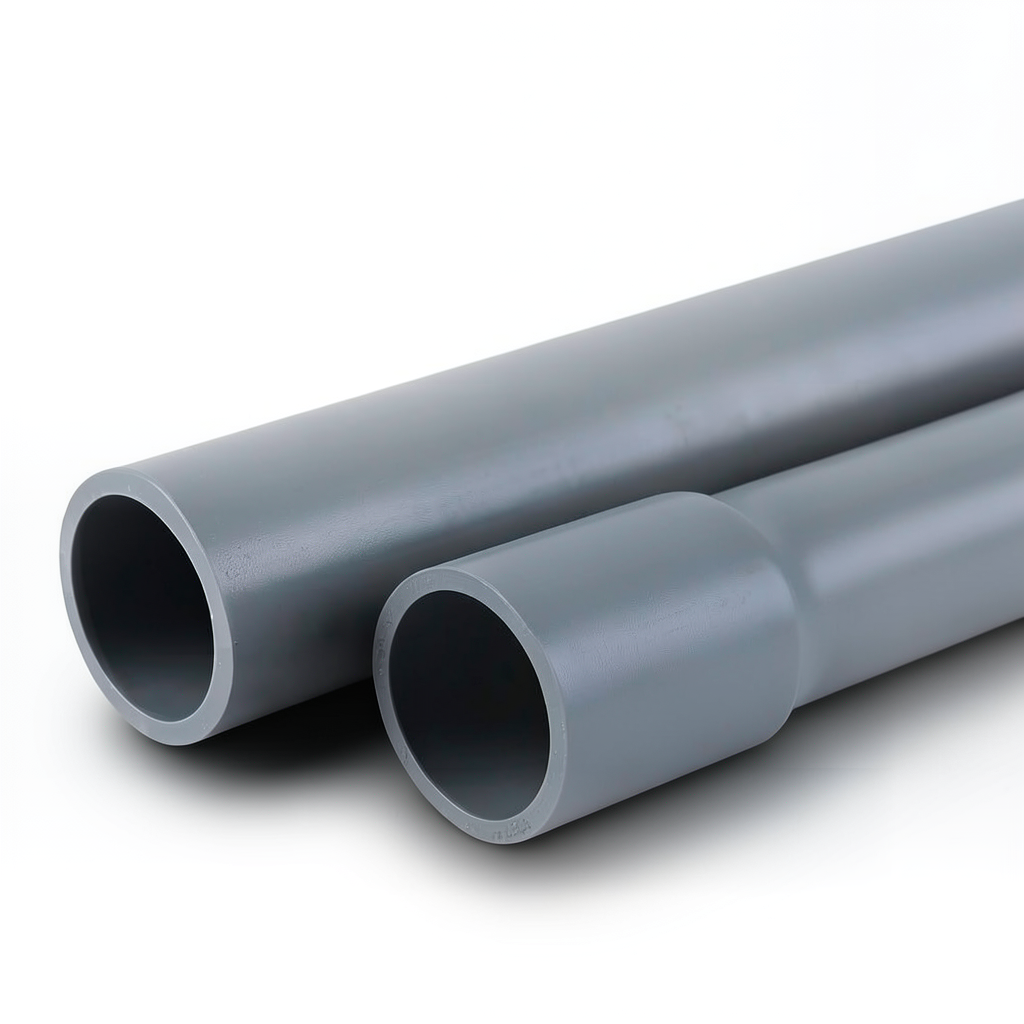 UPVC Pipes Nominal Pressure 6 Bar Outer Diameter 400 mm Thickness 11.70 mm Gray