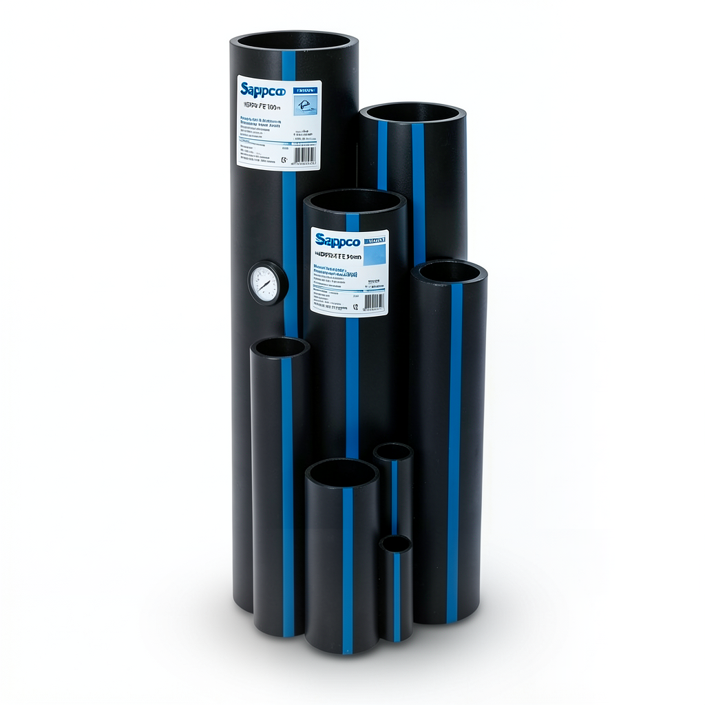 أنابيب HDPE سابكو PE 100 قطر خارجي 630 مم سمك 30 مم لون اسود | سابكو