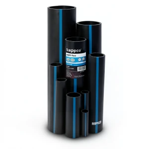 Sappco HDPE Pipe PE 100 OD 110 mm Thickness 6.6 mm Black | SAPPCO