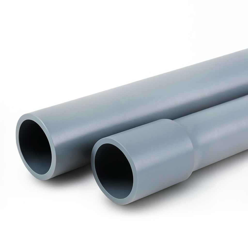 أنابيب UPVC جدول 80 مقاس 3 إنش سمك 7.62 مم لون رمادي
