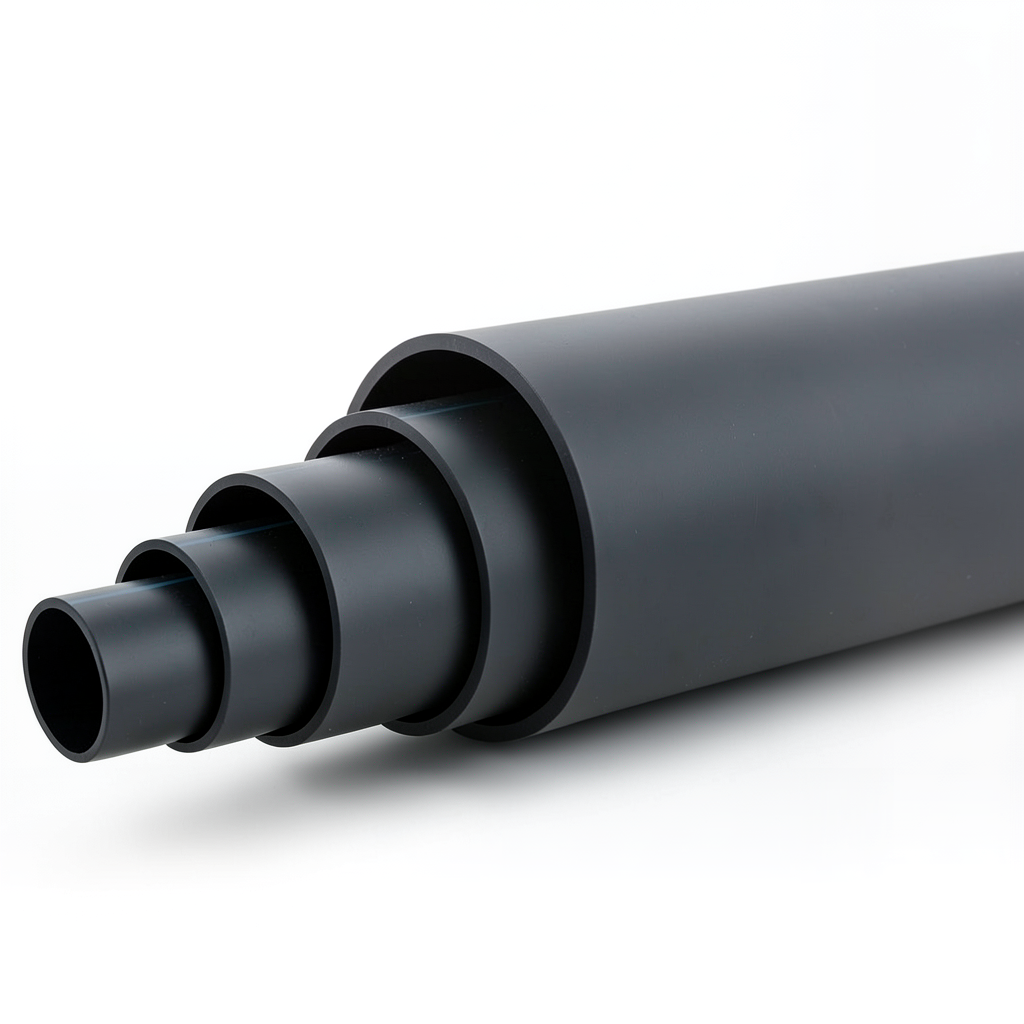 مواسير HDPE ضغط 19.2 بار PE 100 قطر خارجي 250 مم SDR 7.4 لون أسود