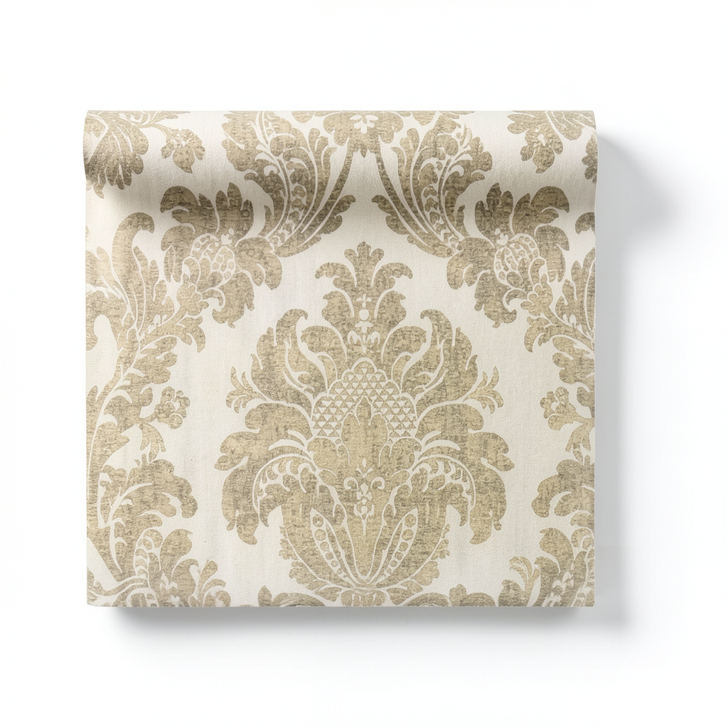 Italian Wall Decoration Beige Color 10m x 0.53m, Model 63020