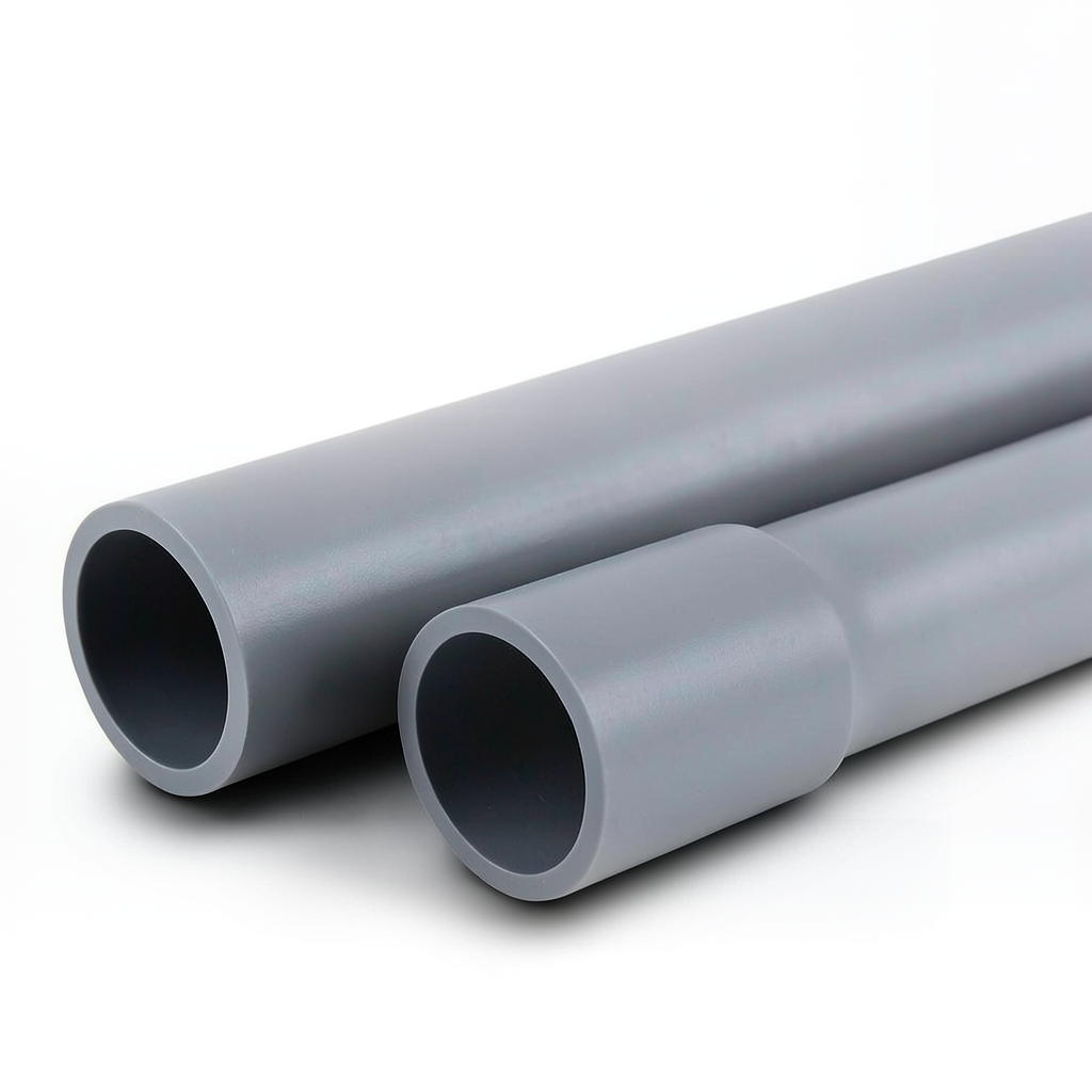 UPVC Pipes Schedule 80 Size 3 Inch Thickness 7.62 mm Gray