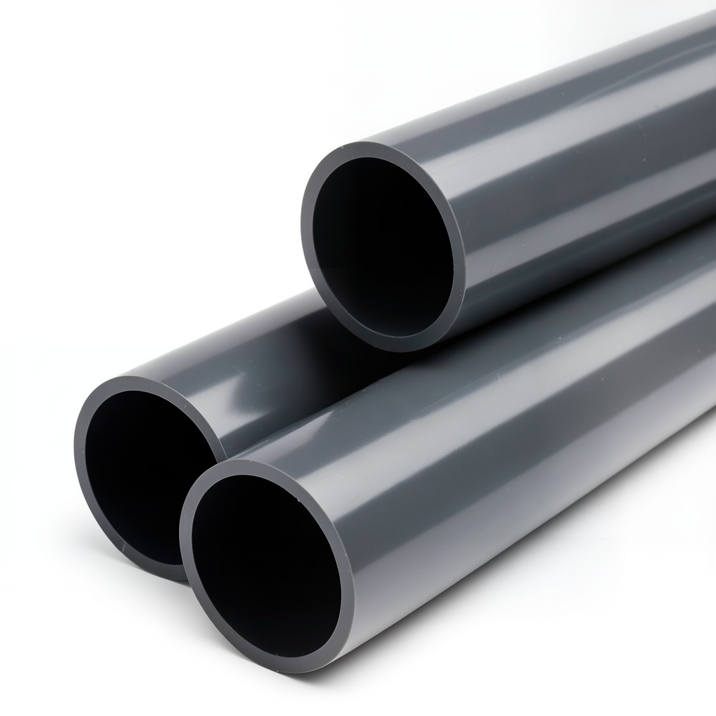 أنابيب بلاستيك UPVC كلاس 7 مقاس 1 إنش سمك 5.2 ملم لون رمادي غامق