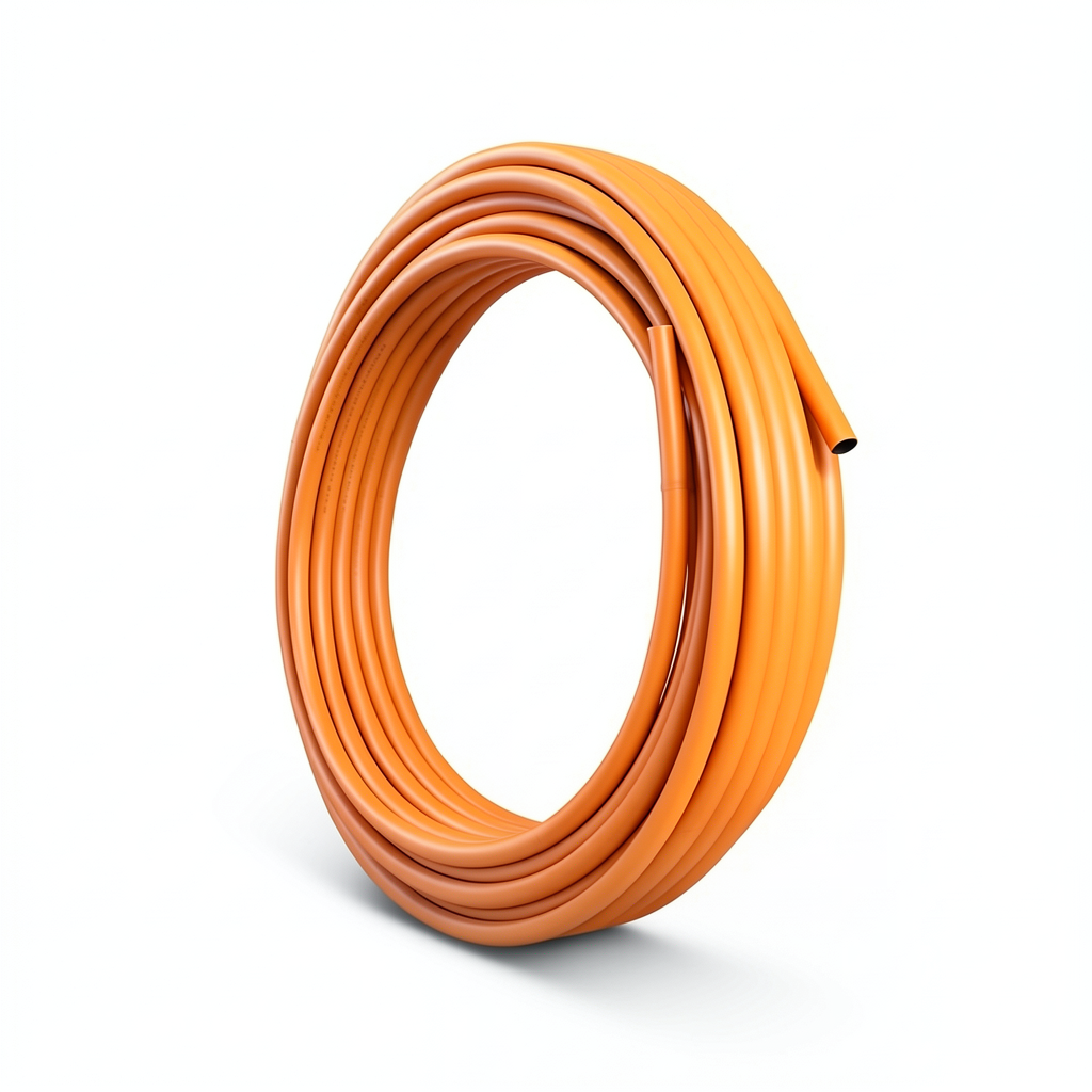 Almona HDPE Plastic Coil Pipe 125 mm OD, 11.4 mm Thickness, 10 Bar Pressure, Orange