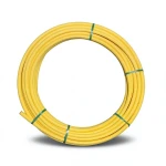 Almona HDPE Coil Pipe Pressure 8 Bar PE 80, OD 16 mm Thickness 3 mm Yellow