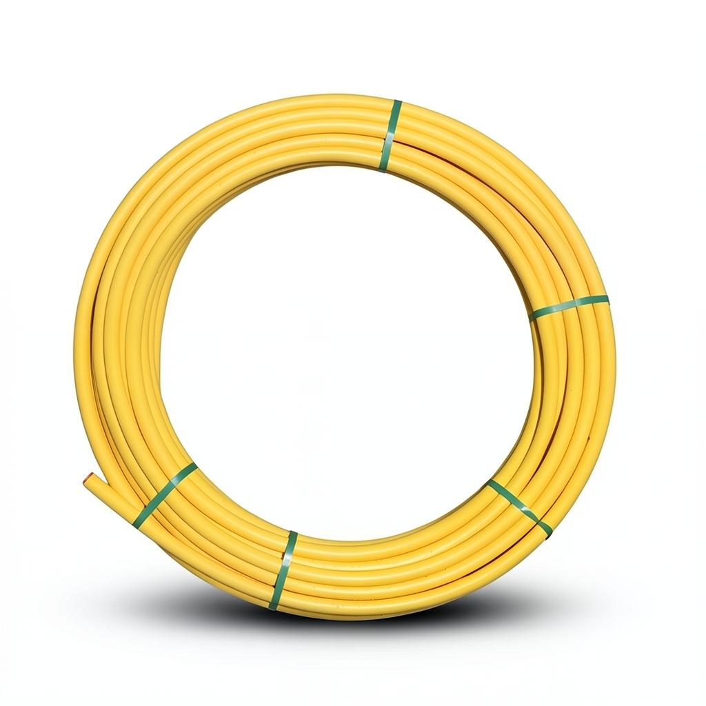 Almona HDPE Coil Pipe PN 8 Bar PE 80 OD 40 mm Thickness 3.7 mm Yellow