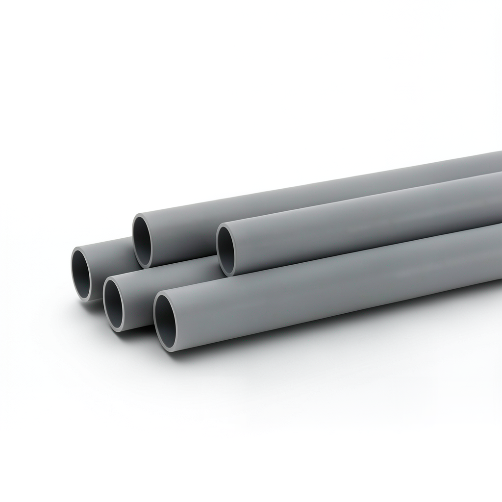UPVC Plastic Pipe Electrical EPT 1 1/2 inch Thickness 2.54 mm Gray