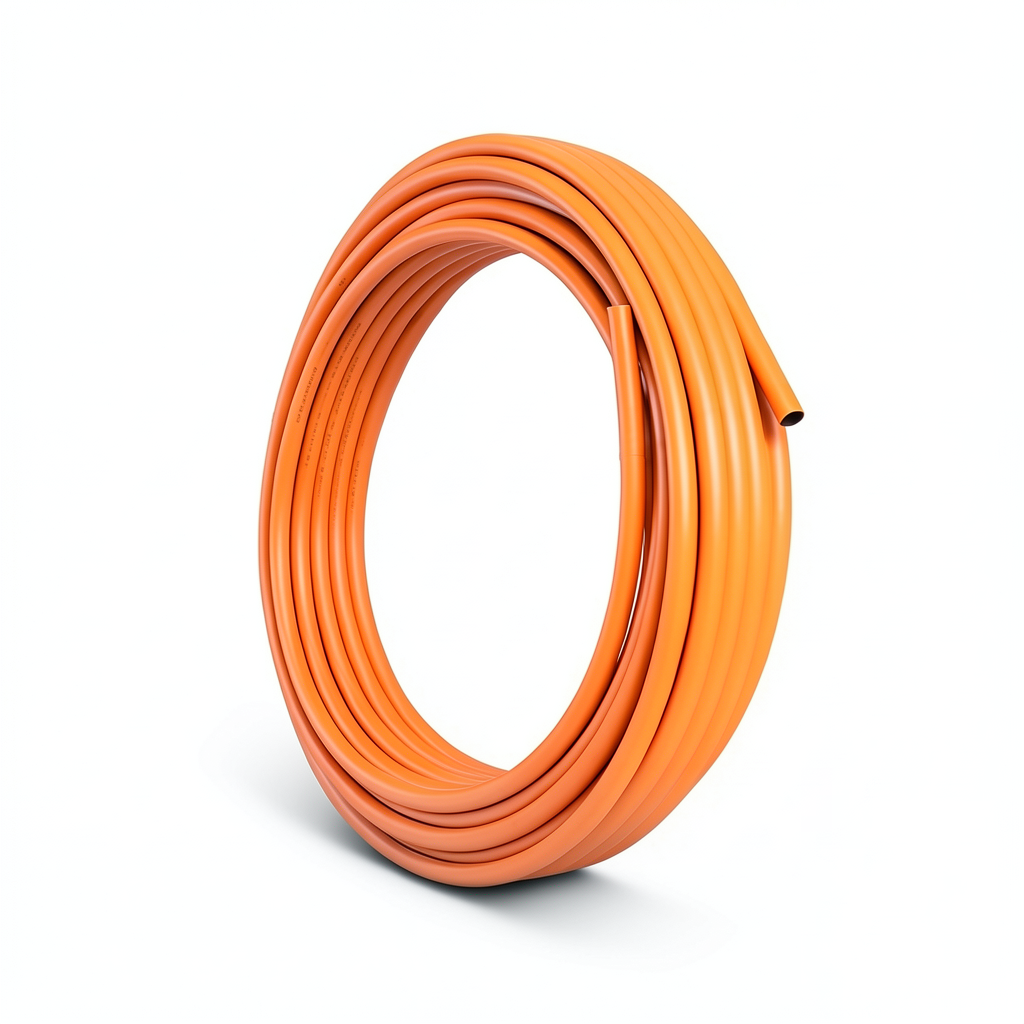 لفة أنابيب HDPE ضغط 6 بار PE 100 قطر خارجي 40 مم سمك 2.3 مم لون برتقالي