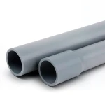 UPVC Pipes Sewage System 20 Bar Pressure 225 mm Diameter 16.6 mm Thickness Gray