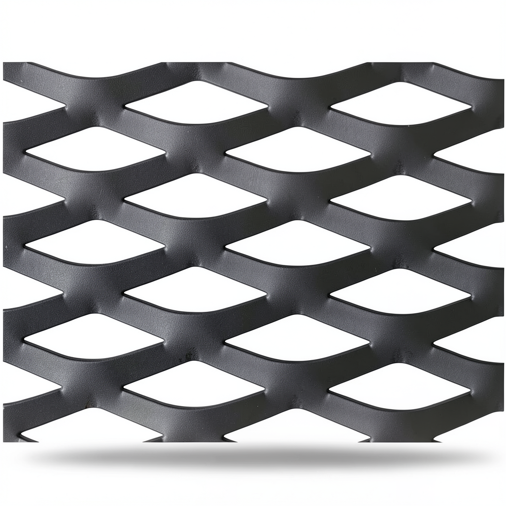 Hot Rolled Black Steel Expanded Metal Mesh Thickness 5.8 mm Width 1.22 m Length 2 m