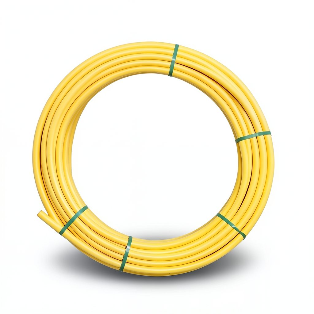 Almona HDPE Plastic Coil Pipe PN 8 Bar PE 80, 25 mm OD, 3 mm Thickness, Yellow