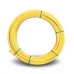 Almona HDPE Plastic Coil Pipe PN 8 Bar PE 80, 25 mm OD, 3 mm Thickness, Yellow