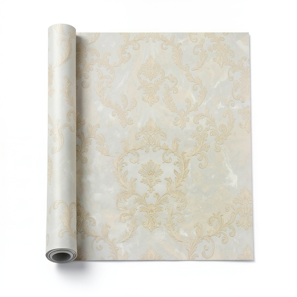 Italian Classic Wallpaper 10m x 1.06m Light Beige, Model 83602