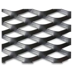Hot Rolled Black Steel Expanded Metal Mesh Thickness 5.8 mm Width 1.22 m Length 5 m