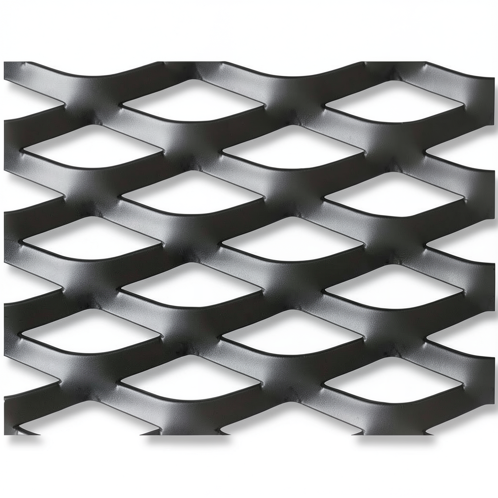 Hot Rolled Black Steel Expanded Metal Mesh Thickness 4.8 mm Width 1.22 m Length 7 m