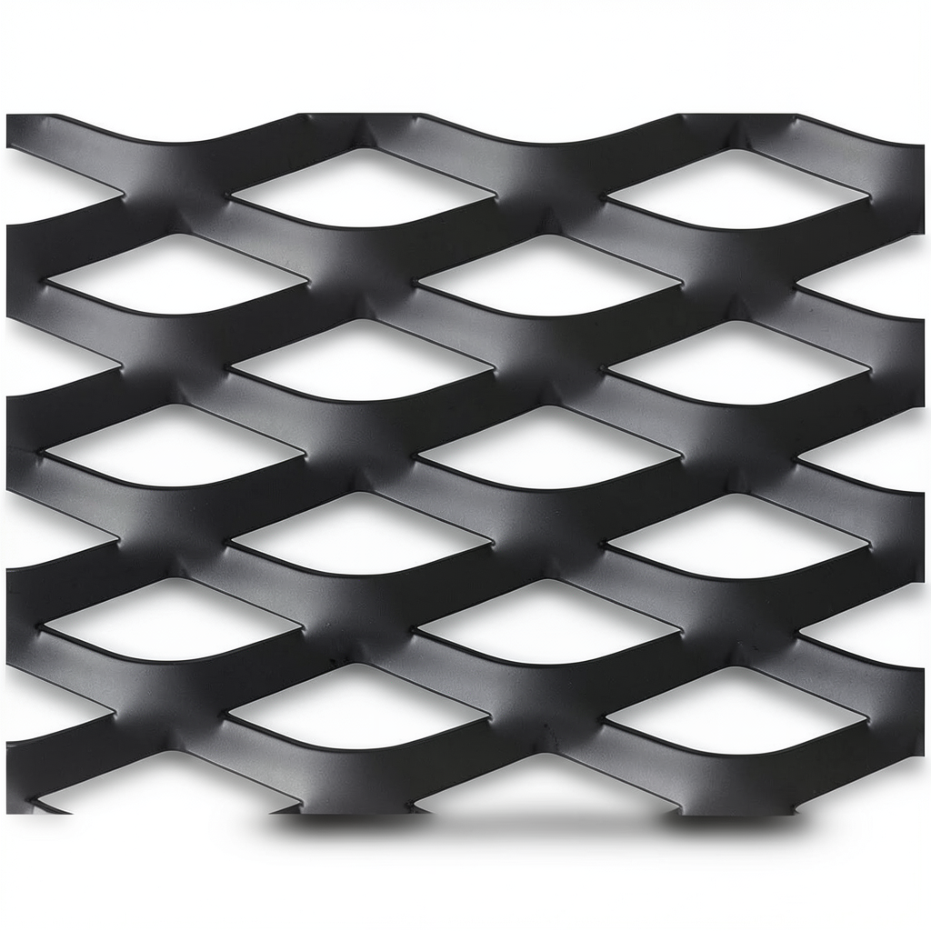 Hot Rolled Black Steel Expanded Metal Mesh Thickness 5.8 mm Width 1.22 m Length 2 m
