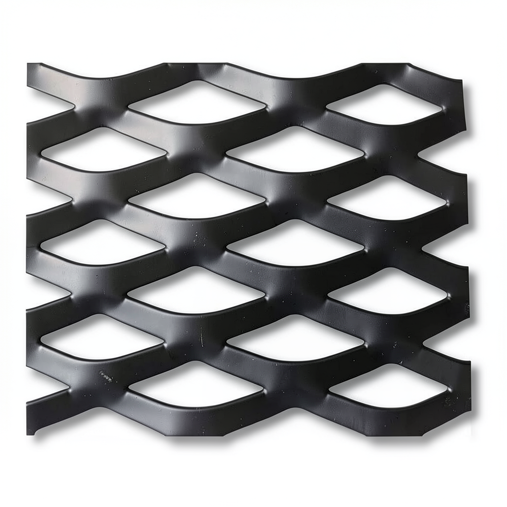 Hot Rolled Black Steel Expanded Metal Mesh Thickness 5.8 mm Width 1.22 m Length 4 m