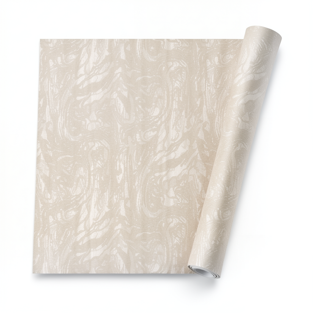 Wall Decoration Patterned Design 10 m x 1.06 m Beige, Model 44407