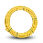 Almona HDPE Plastic Coil Pipe PN 8 Bar PE 80, 110 mm OD, 10 mm Thickness, Yellow