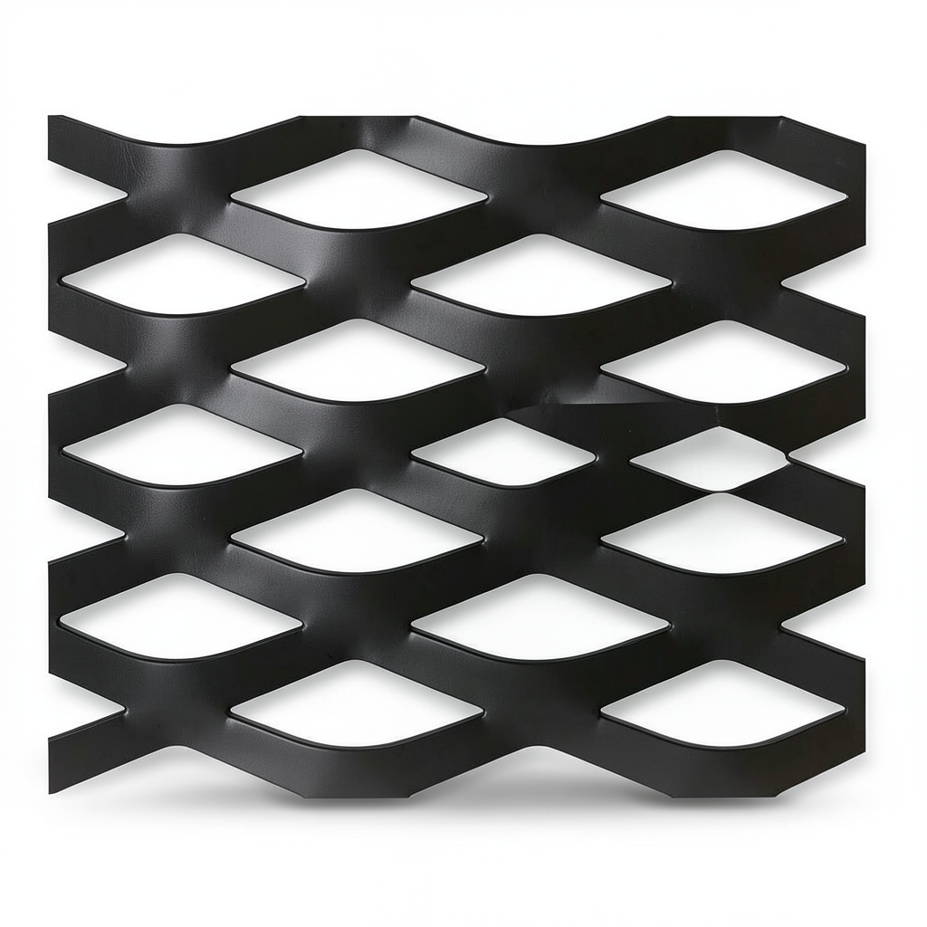Hot Rolled Black Steel Expanded Metal Mesh Thickness 5.8 mm Width 1.22 m Length 7 m