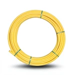 HDPE Plastic Coil Pipe PN 4.8 Bar PE 80 OD 16 mm Thickness 2.3 mm Yellow