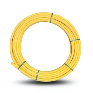 HDPE Plastic Coil Pipe PN 4.8 Bar PE 80 OD 16 mm Thickness 2.3 mm Yellow